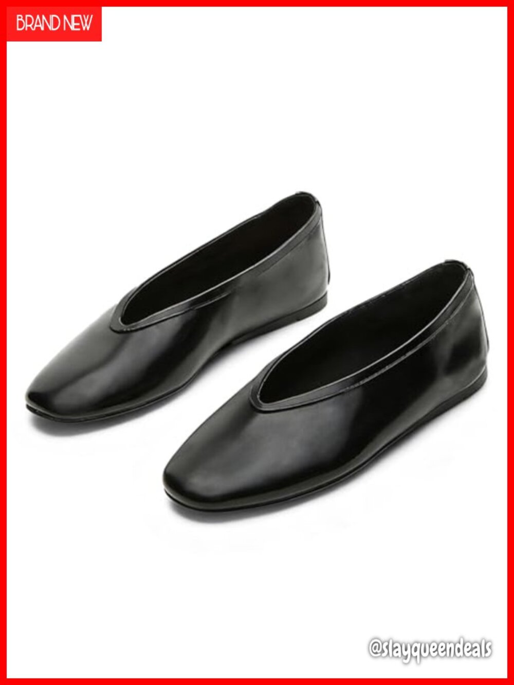 Square Toe Ballet Flats Women Slip On Comfortable Dressy Casual Shoes